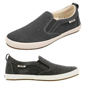 New Taos Dandy Slip On Charcoal Wash Canvas Sneakers Casual Women’s Shoes Sz 11